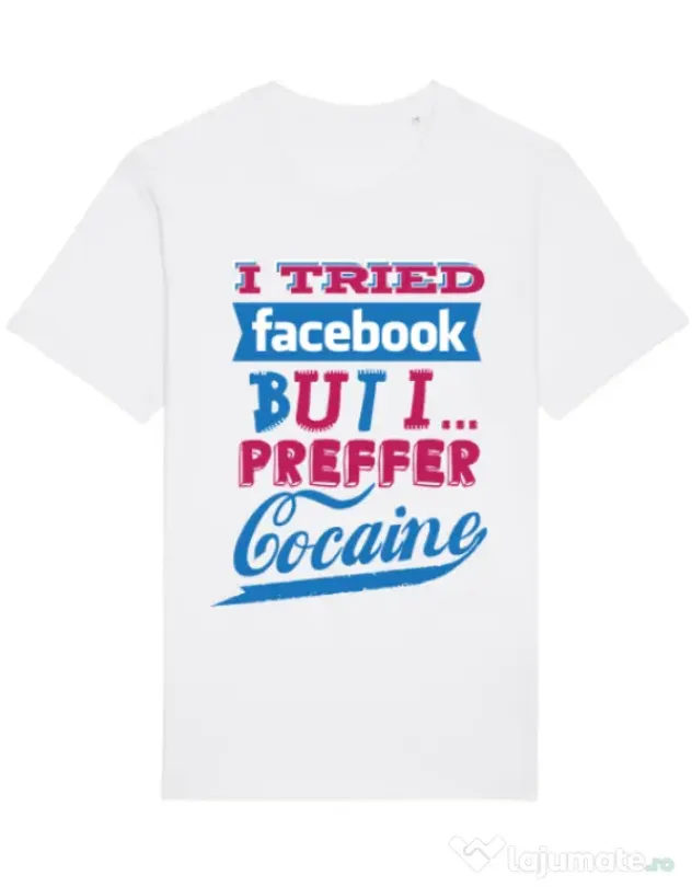 Tricou STANLEY STELLA barbat I tried Bacebook Alb