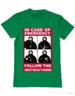 Tricou ADLER barbat In case of emergency Verde mediu