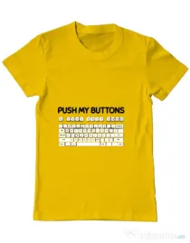 Tricou ADLER barbat Push my buttons Galben