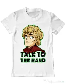 Tricou ADLER barbat Talk to the hand Alb