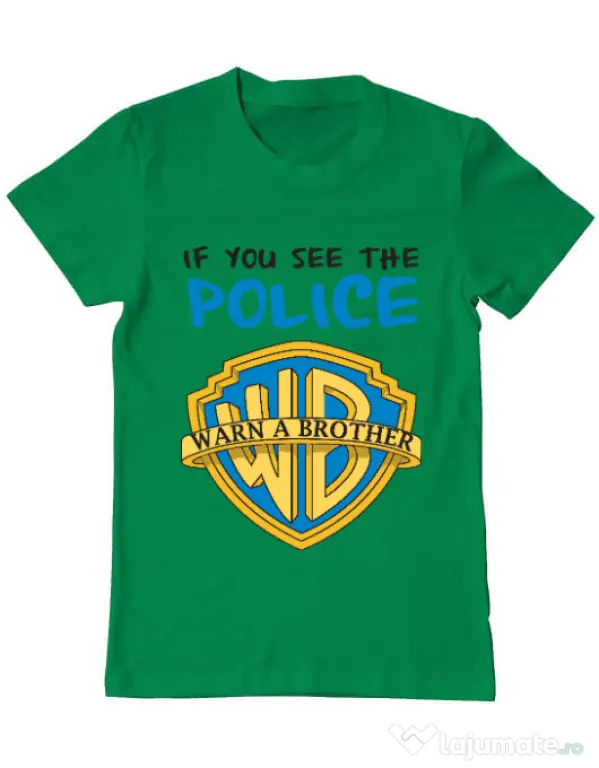 Tricou ADLER barbat Warn a brother Verde mediu