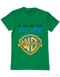 Tricou ADLER barbat Warn a brother Verde mediu