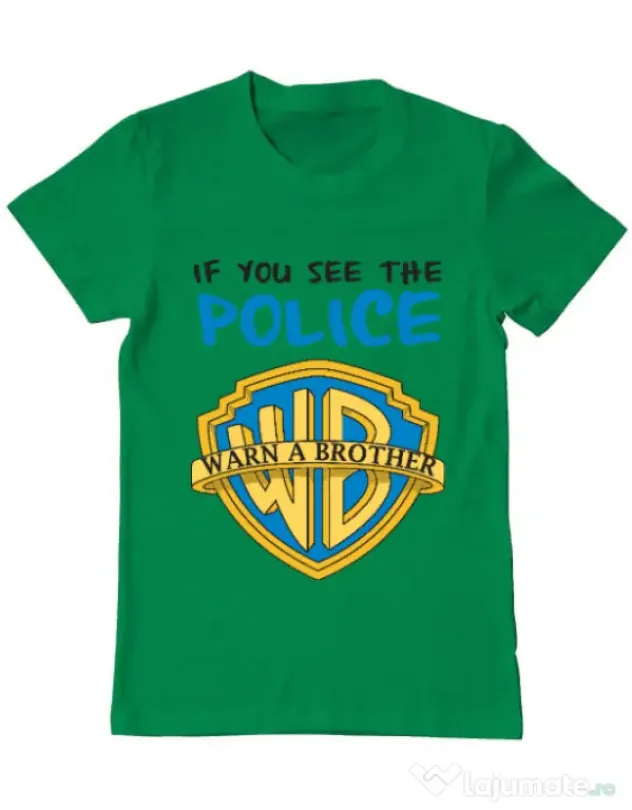 Tricou ADLER barbat Warn a brother Verde mediu