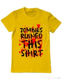 Tricou ADLER barbat Zombies Galben