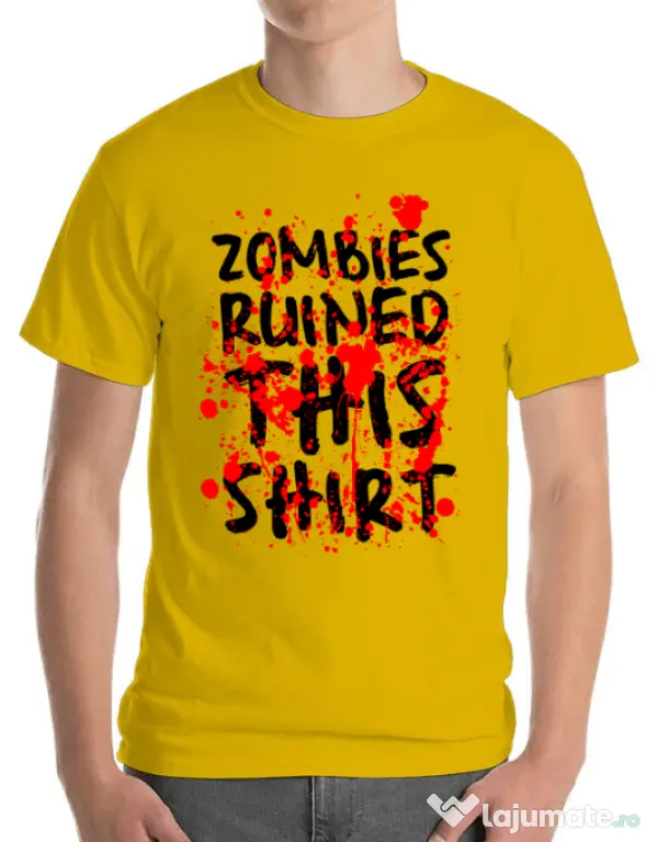 Tricou ADLER barbat Zombies Galben