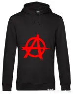 Hoodie barbat cu gluga Anarchy Negru