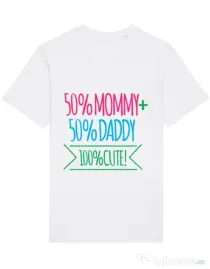 Tricou STANLEY STELLA barbat 100 Cute Alb