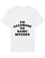 Tricou STANLEY STELLA barbat Allergic to basic bitches Alb