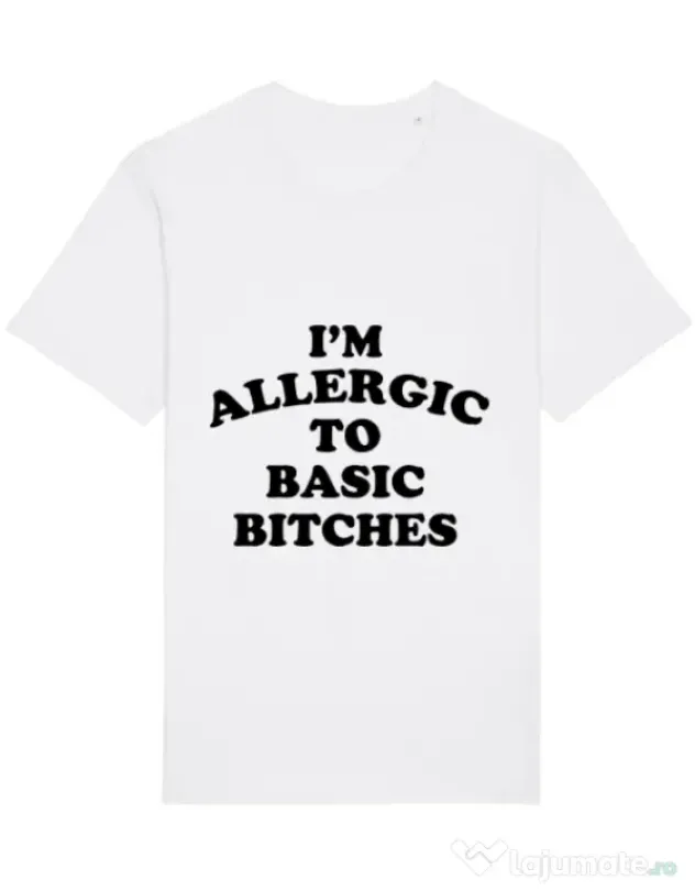 Tricou STANLEY STELLA barbat Allergic to basic bitches Alb