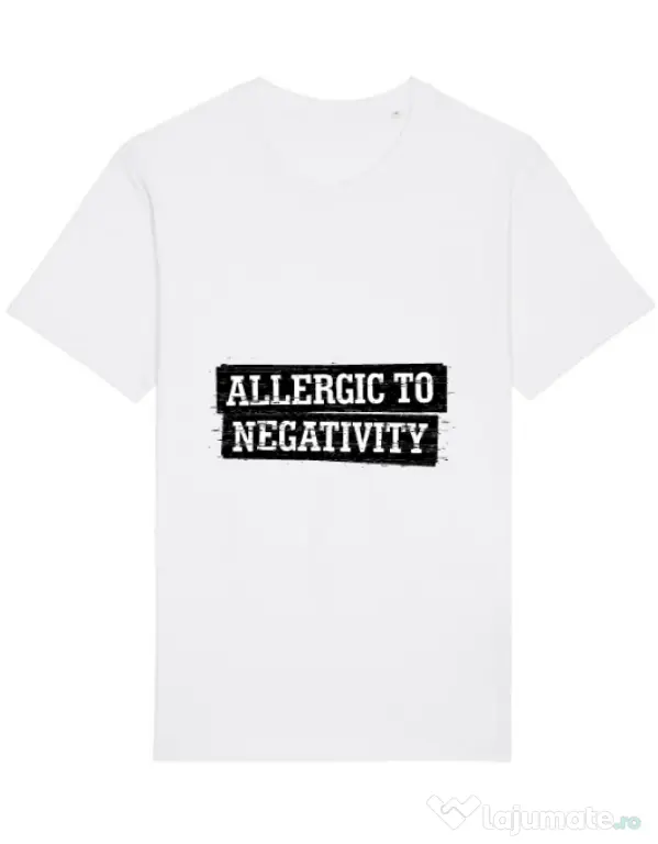 Tricou STANLEY STELLA barbat Allergic to negativity Alb