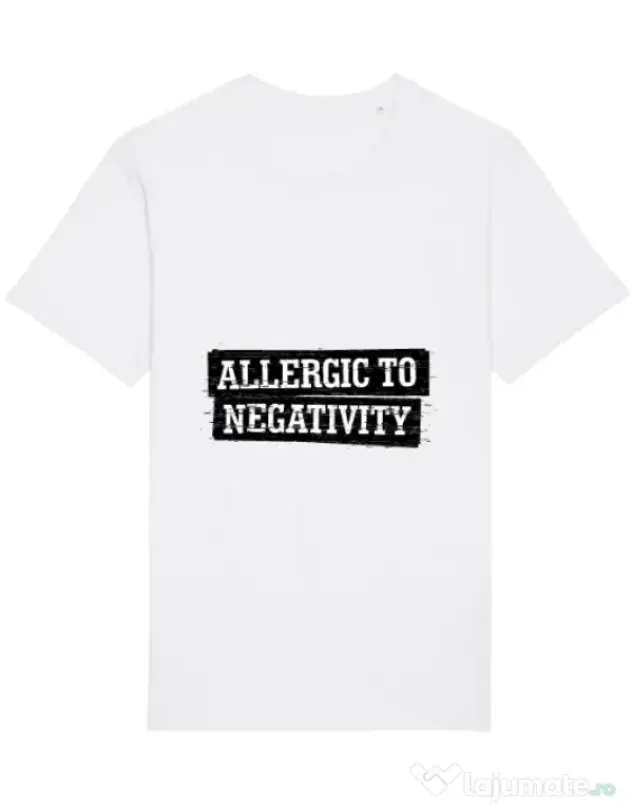 Tricou STANLEY STELLA barbat Allergic to negativity Alb