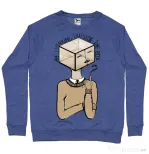 Bluza ADLER barbat Am I thinking outside the box Albastru melanj