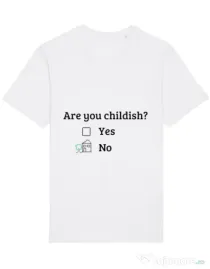 Tricou STANLEY STELLA barbat Are you childish Alb