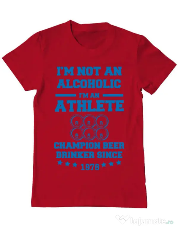 Tricou ADLER barbat Beer champion Rosu
