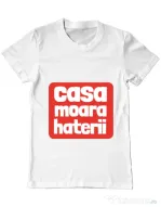 Tricou ADLER barbat Casa moara haterii Alb