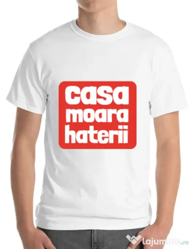 Tricou ADLER barbat Casa moara haterii Alb