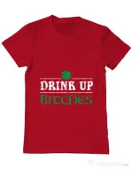 Tricou ADLER barbat Drink up bitches Rosu