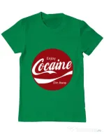 Tricou ADLER barbat Enjoy cocaine Verde mediu