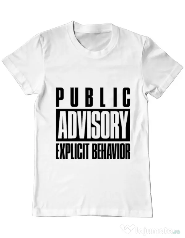 Tricou ADLER barbat Explicit behavior Alb