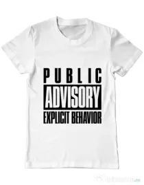 Tricou ADLER barbat Explicit behavior Alb