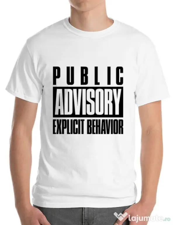 Tricou ADLER barbat Explicit behavior Alb