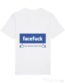 Tricou STANLEY STELLA barbat Facefuck Alb