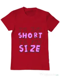 Tricou ADLER barbat I'm not short Rosu