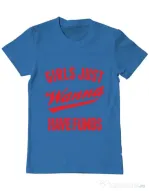 Tricou ADLER barbat Girls wanna have funds Albastru azuriu