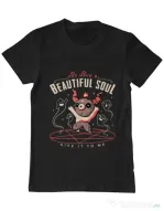 Tricou ADLER barbat Beautiful soul Negru