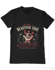 Tricou ADLER barbat Beautiful soul Negru