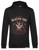 Hoodie barbat cu gluga Beautiful soul Negru