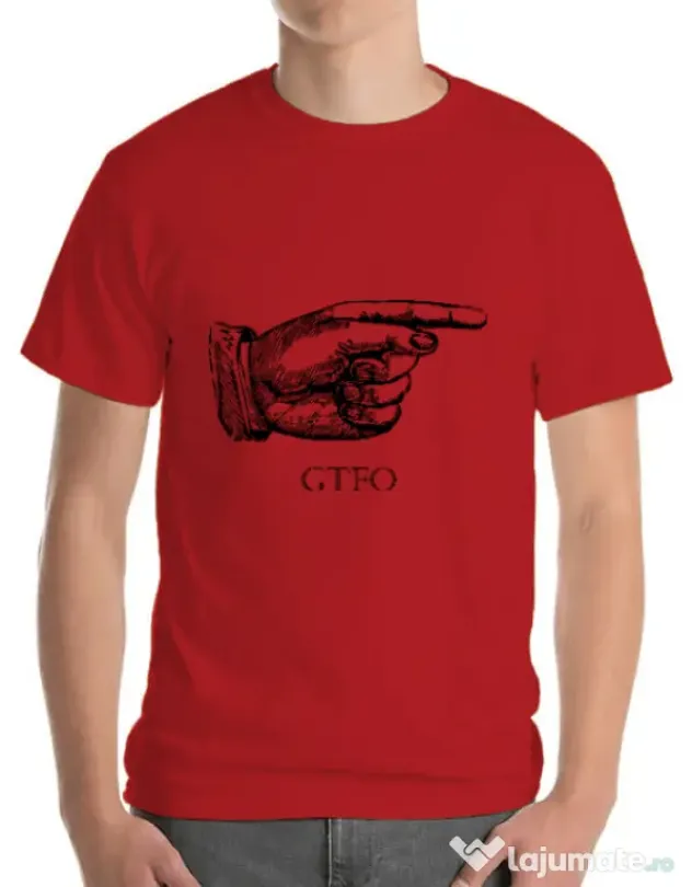 Tricou ADLER barbat GTFO Rosu