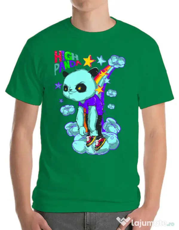 Tricou ADLER barbat High panda Verde mediu