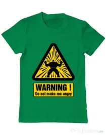 Tricou ADLER barbat I become angry Verde mediu