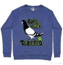 Bluza ADLER barbat I just tweeted Albastru melanj
