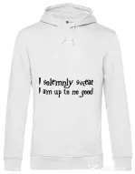 Hoodie barbat cu gluga I solemnly swear Alb