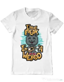 Tricou ADLER barbat I am a freak Alb
