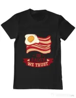 Tricou ADLER barbat In bacon we trust Negru