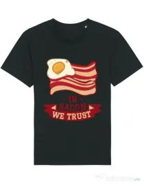 Tricou STANLEY STELLA barbat In bacon we trust Negru