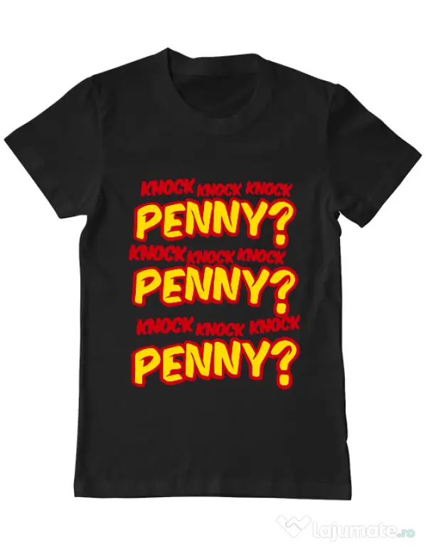 Tricou ADLER barbat Knock Penny Negru