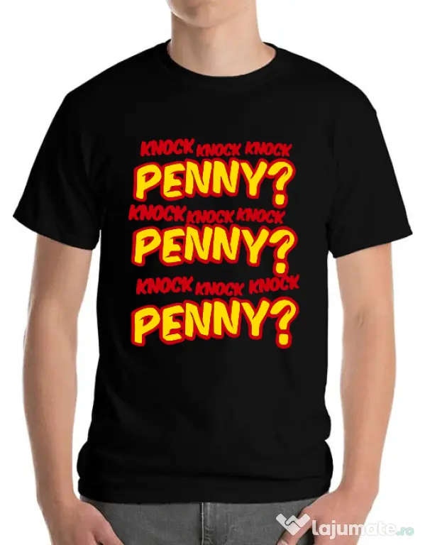 Tricou ADLER barbat Knock Penny Negru