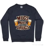 Bluza ADLER barbat Mugs not drugs Denim inchis