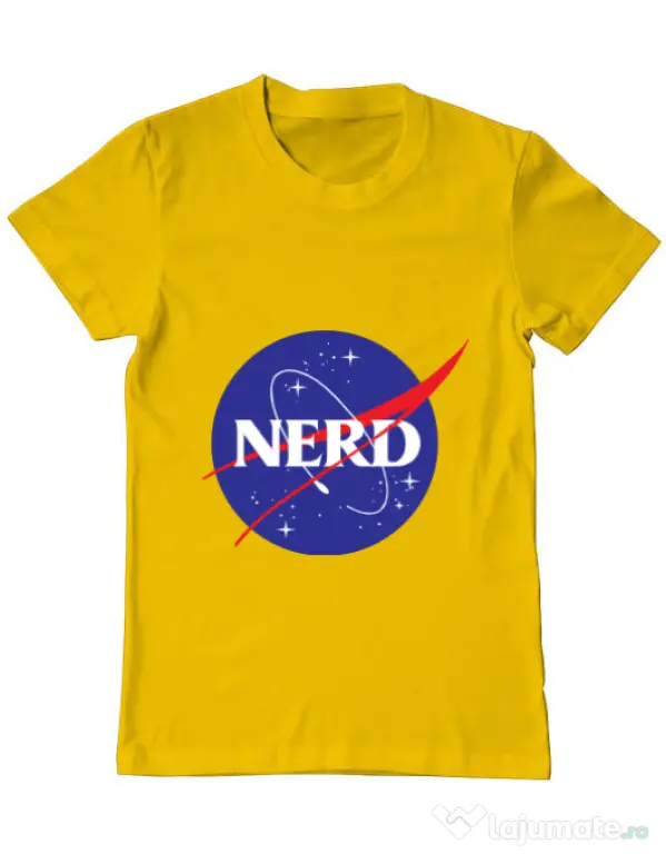 Tricou ADLER barbat Nerd Galben