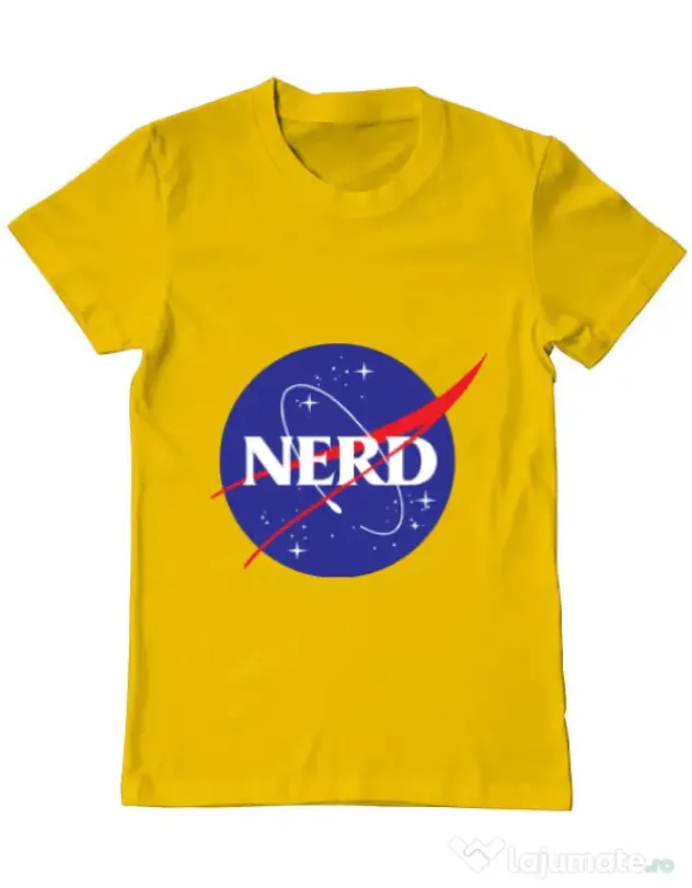Tricou ADLER barbat Nerd Galben