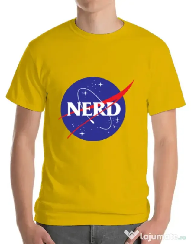 Tricou ADLER barbat Nerd Galben