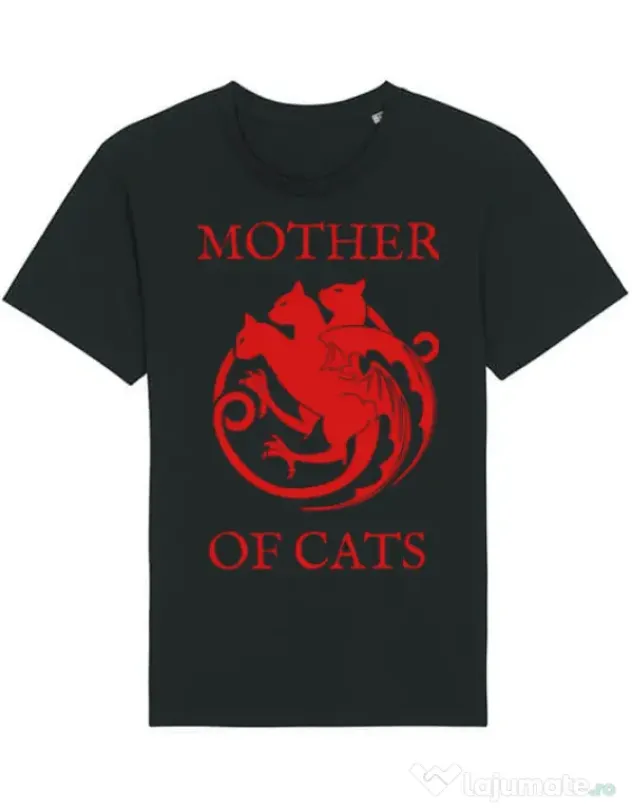 Tricou STANLEY STELLA barbat Mother of cats Negru