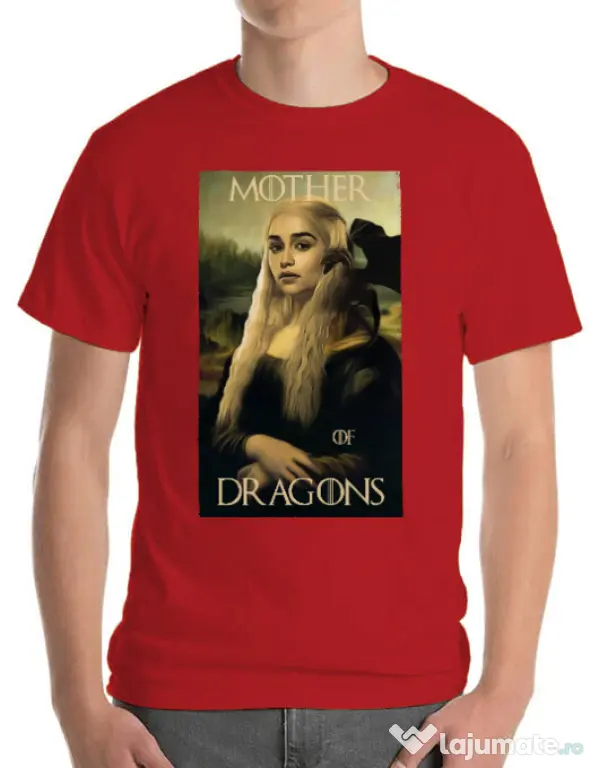 Tricou ADLER barbat Mother of dragons 3 Rosu