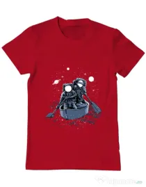 Tricou ADLER barbat Across the galaxy Rosu