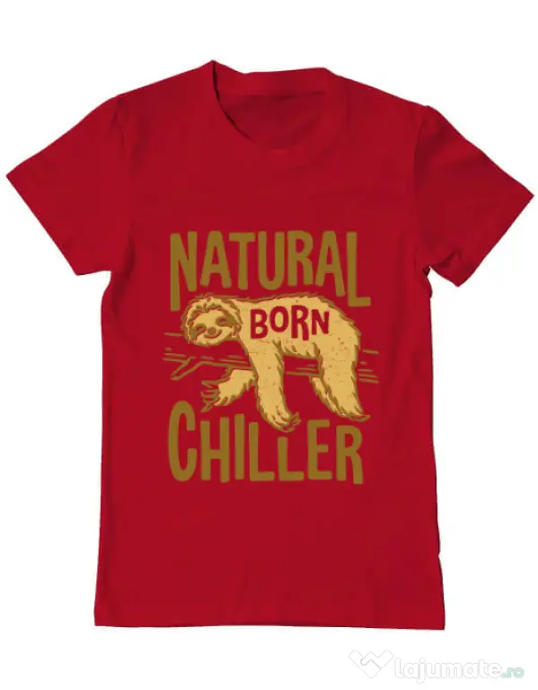 Tricou ADLER barbat Natural born chiller Rosu