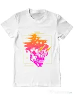 Tricou ADLER barbat Distorted Alb